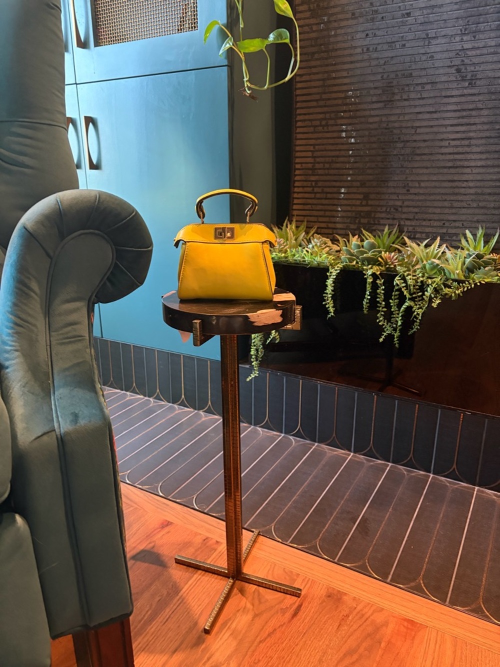 Fendi Yellow Mini Top-Handle Bag